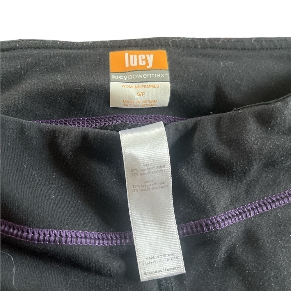 Lucy Black Cropped Leggings Women’s Small - Picture 2 of 5